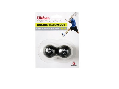 Wilson Squash bal Geel double Dot