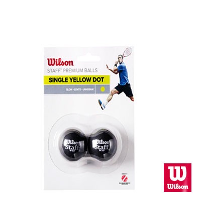 Wilson Squash bal Geel Single Dot