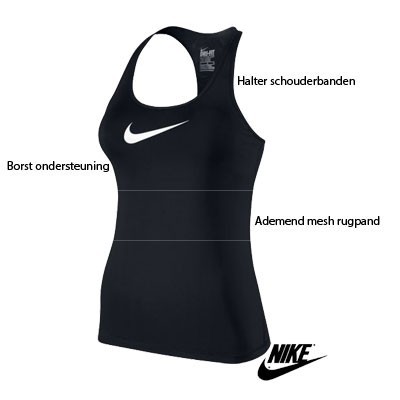 Nike Top Long Bra 648569-010 Zwart
