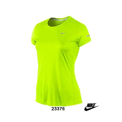 Nike Top Miler SS Dames 519829-702 Fluro Geel