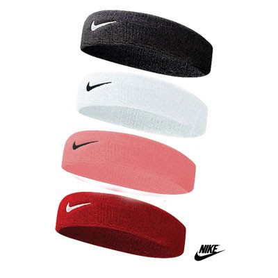 Nike Hoofd Zweetbandjes NNN07 Badstof - Wit - Rood