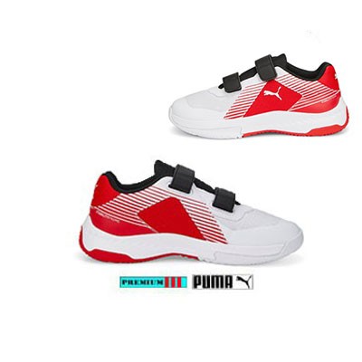 Puma Varion Velcro Junior 1065856-07 Wit/Rood