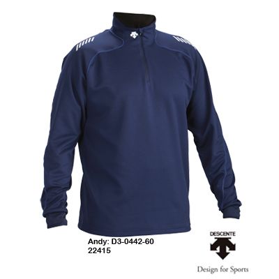 Descente Heren T-Neck: D3-0042 Marine