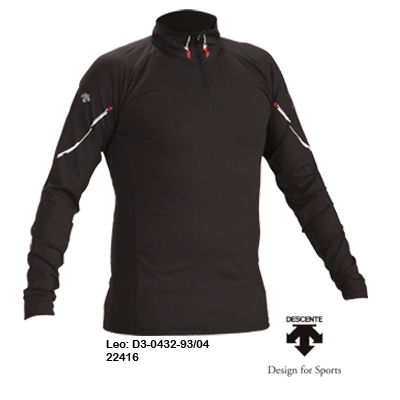 Leo T-Neck Heren: D3-0432-93/04 Zwart/Wit