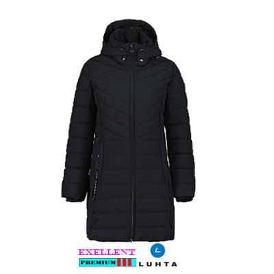 Lutha Dames Coat Haukkala 636457-990 Zwart