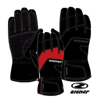 Ziener Handschoen Lizzard Jr Zwart/Rood