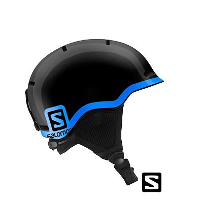 Salomon skihelm Grom Junior Zwart/Blauw L39161800