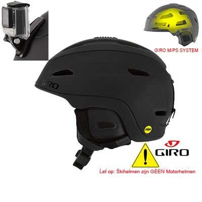 Giro skihelm mod.Zone Mips Mat Zwart Aanbieding