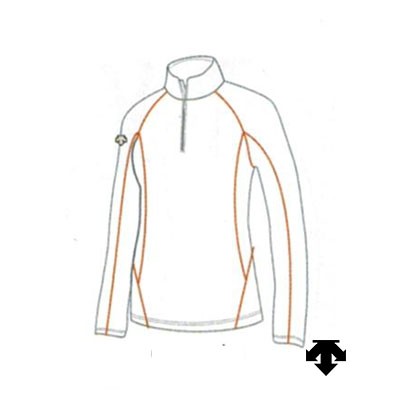 Claire T-Neck D6-0433W -04 Wit/Oranje