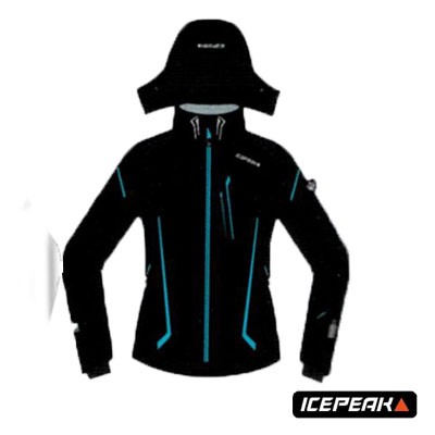 Icepeak Dames Jack Nickan 253113-990 Zwart/Turquoise Aanbieding