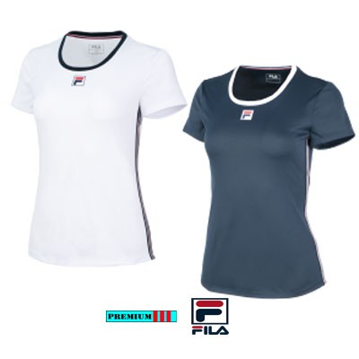 Fila Dames Tennis Top Leonie Wit-Marine