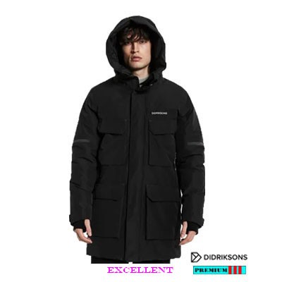 Didriksons Parka Drew Heren 504252-060 Zwart