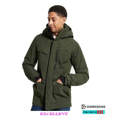 Didriksons Jacket Sebastian Heren 504245-300 Olijf