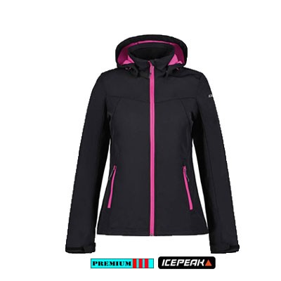 Icepeak Dames Softshell Brenham 54970-999 Zwart/Cyclaam