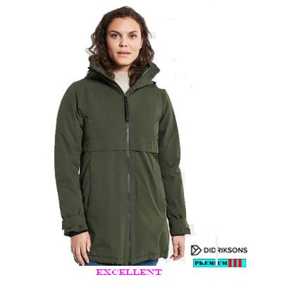 Didriksons Parka Helle Dames 504301-300 Olijf Aanbieding