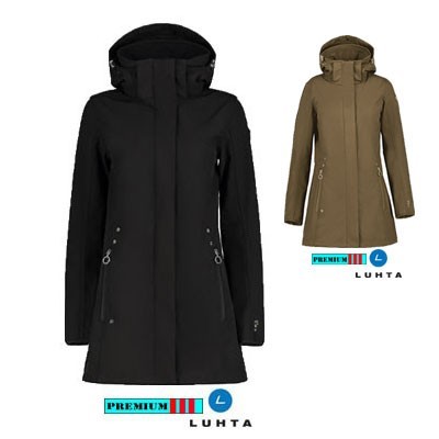 Luhta Dames Softshell Parka Ilomieni 232430-991 Zwart-586 Olijf