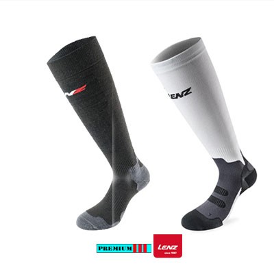 Lenz Compressie Runningkous 1.0 Zwart en Wit