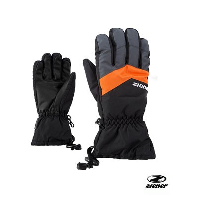 Ziener Handschoen Lett AS 801921-1215 Zwart/Oranje