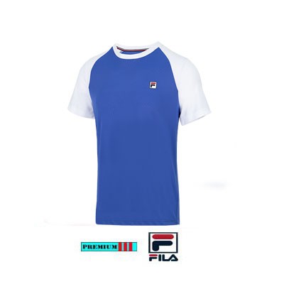 Fila Heren Tee Ray XFM231012-1451 Korenblauw/Wit
