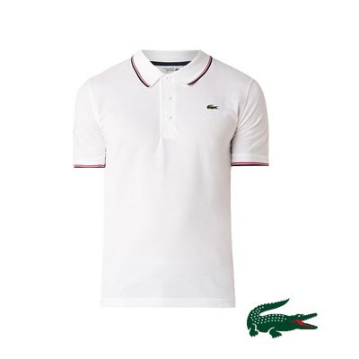 Lacoste Polo Katoen YH7900-A10 Wit Aanbieding Uitverkocht