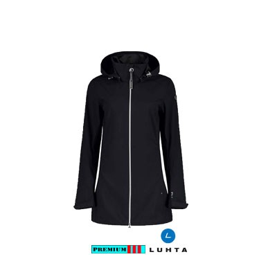 Luhta Dames Softshell Parka Erkkola 535427-391 Zwart