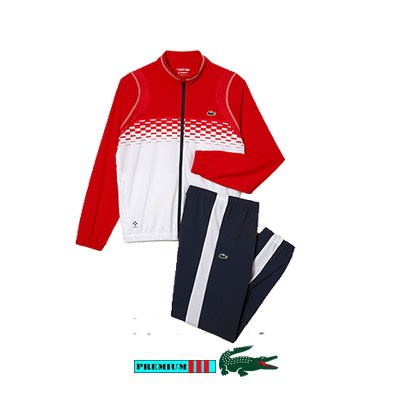 Lacoste Trainingspak WH5222-31-CF1 Rood/Wit/Marine Aanbieding