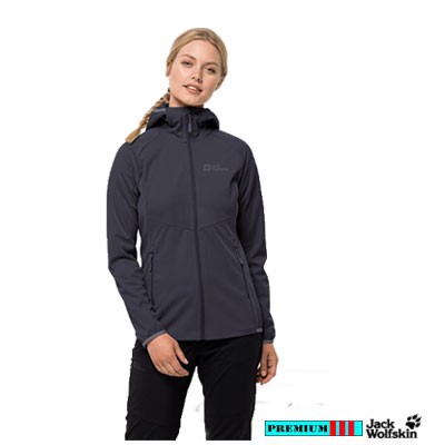 Jack Wolfskin Dames Softshell Go Hike 1306862-1388 Antraciet