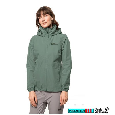 Jack Wolfskin Dames Jack Stormy Point 1111202-4151 Groen Uitverkocht