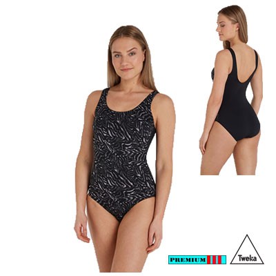 Tweka Badpak 10961-1561 Zwart Print