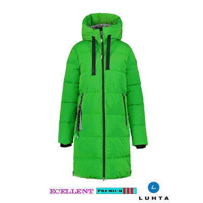 Luhta Dames Coat Hellanmaa 34413-540 Appelgroen Aanbieding Uitverkocht