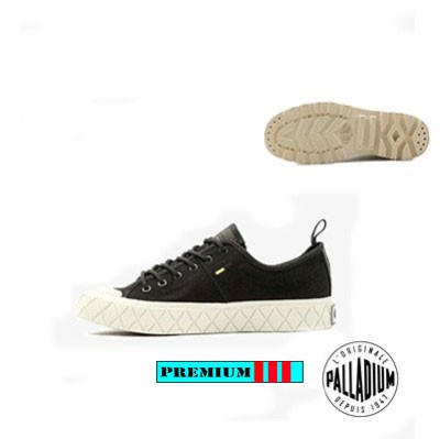 Palladium Pall Ace Canvas 77014--053 Zwart/Wit Aanbieding