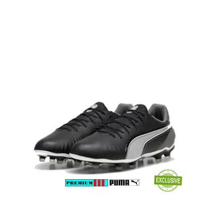 Puma King Match FG/AG 107863-01 Zwart/Zilver