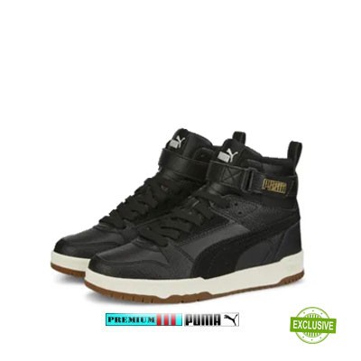 Puma Rebound Game Mid JR 388449-02 Zwart