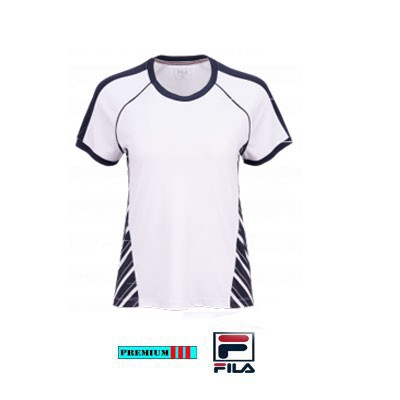 Fila Dames Tee Josefine FBL261360-153 Wit/Marine